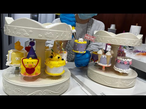 Видео: Как мило! Торт-карусель от корейского мастера торта
