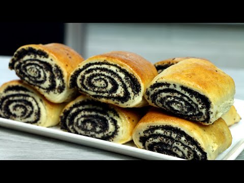 Видео: Воздушные булочки с маком. Нежное тесто на молоке