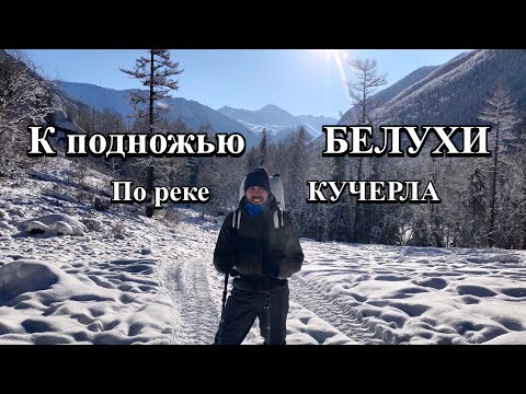 Видео: Зимний поход к подножью БЕЛУХИ /Алтай зимой / река Кучерла / ночь в зимней тайге / готовка на огне