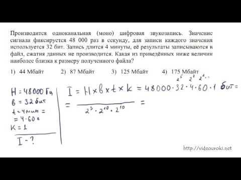 Видео: A8. Кодирование звуковой информации