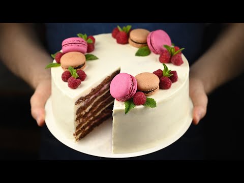 Видео: Красивый Шоколадный торт на праздник! Просто, вкусно, дёшево.