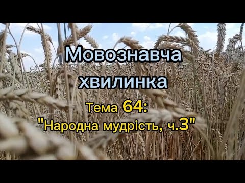 Видео: Тема 64: "Народна мудрість", частина 3