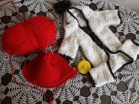 Видео: Комбинезон спицами для щенка. Часть 2.