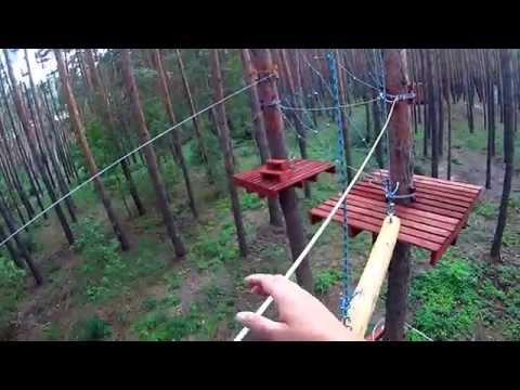 Видео: Прохождение "Веревочного парка" от первого лица