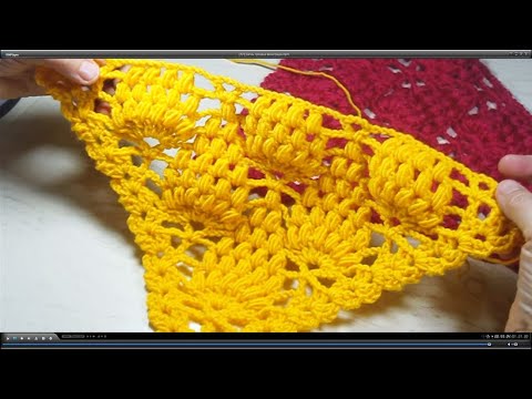 Видео: Шаль крючком. "Виноградные гроздья". Мастер-класс.