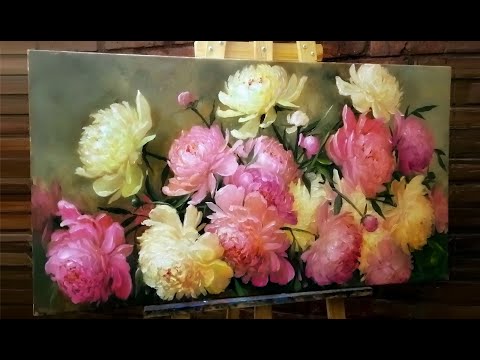 Видео: #58 Как НАРИСОВАТЬ ПИОНЫ маслом. Цветы маслом | How to Paint Peonies. Flowers Oil Painting