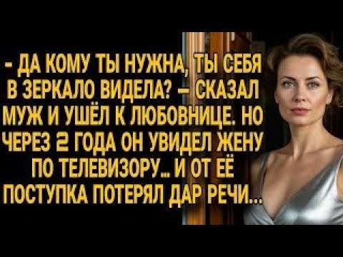 Видео: Муж ушёл к любовнице, но через 2 года увидел жену по телевизору — и онемел...