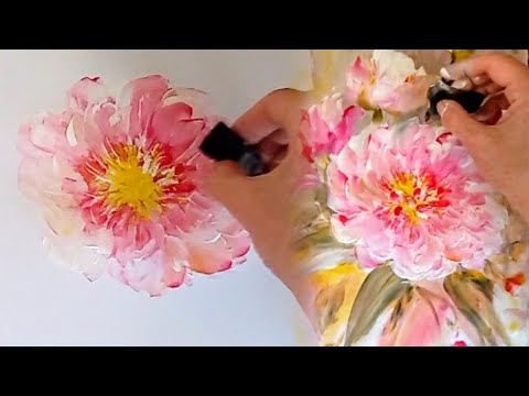 Видео: Unique Technique! No Brush! FLOWERS/ Уникална Техника! Без четка! Цветя