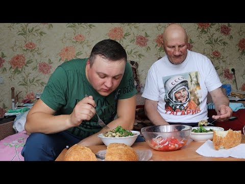 Видео: Макароны по флотски| мукбанг с Батей mukbang