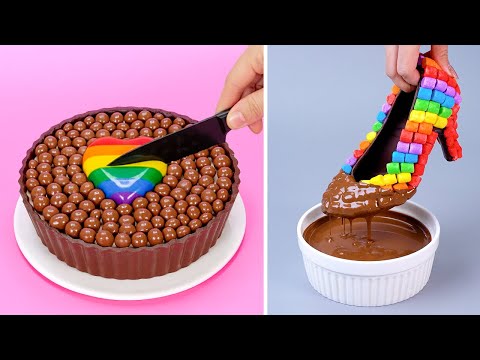 Видео: Шоколадный фонтан: челлендж | Лучший торт дня 🌈 Увлекательное видео