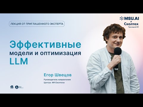 Видео: "Эффективные модели и оптимизация LLM". Лекция Егора Швецова