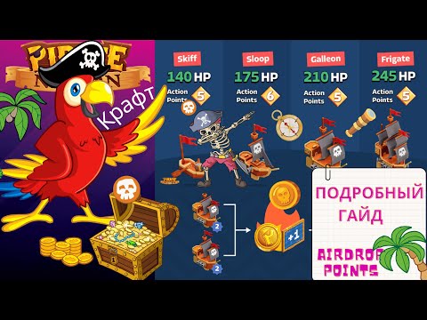 Видео: PirateNation. Подробный гайд по Airdrop Points, Как скрафтить корабль. И доп #заработок в игре