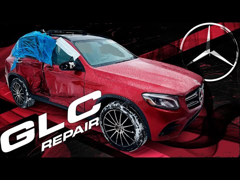 Видео: Mercedes GLC. The right side repair. Ремонт правой стороны.