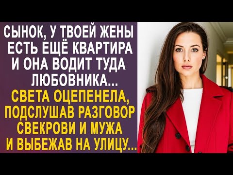 Видео: Сынок, у твоей жены есть ещё одна квартира   Света оцепенела, подслушав разговор свекрови и мужа