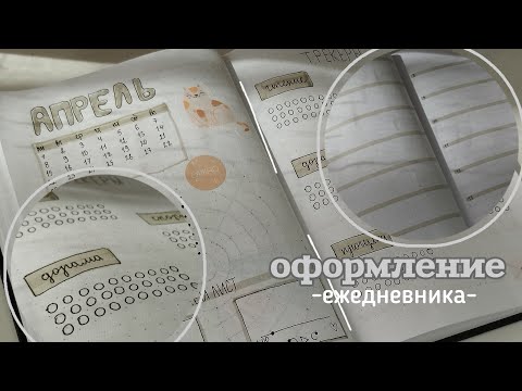 Видео: эстетичное оформление ежедневника на АПРЕЛЬ