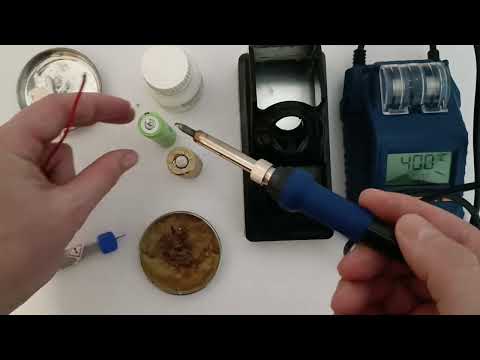 Видео: Как припаять провод к акумулятору 18650