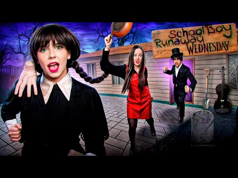 Видео: СБЕГАЮ ОТ СЕМЕЙКИ АДАМС И УЭНСДЕЙ в SCHOOLBOY RUNAWAY в РЕАЛЬНОЙ ЖИЗНИ!