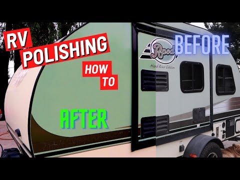 Видео: Инструкция по полировке автодома: как вернуть к жизни каплевидный прицеп с помощью полироли для г...