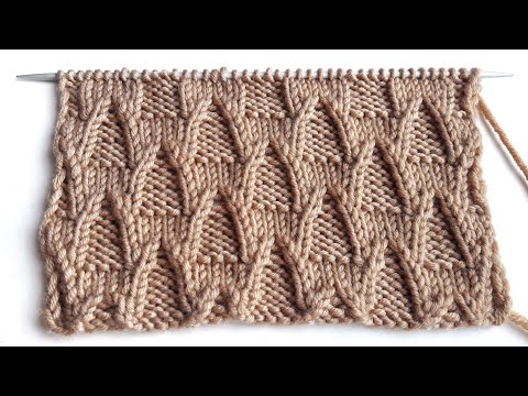Видео: Рельефный универсальный узор спицами Пирамидки