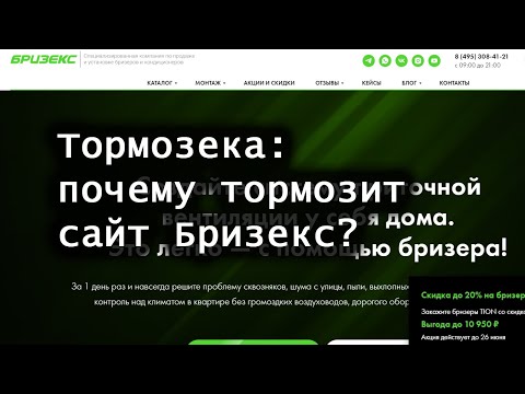 Видео: Тормозека: почему тормозит сайт Бризекс?