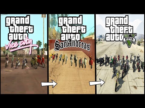 Видео: ЭВОЛЮЦИЯ МОТОЦИКЛОВ В СЕРИИ ИГР GTA (1997→2023) #GTA