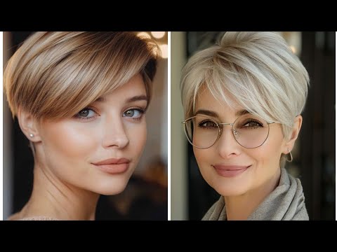 Видео: Последние 40 изображений коротких стрижек для женщин и удлиненного боба-пикси