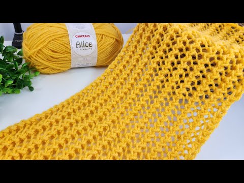 Видео: Научитесь вязать шарф очень легко - СДЕЛАНО ИЗ 1 РЯДА. @RafaelNogDIY