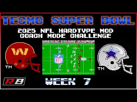 Видео: Tecmo Super Bowl — мод HARDTYPE | ИСПЫТАНИЕ РЕЖИМА ТРЕНЕРА — Commanders @ Cowboys (7-я неделя) NES
