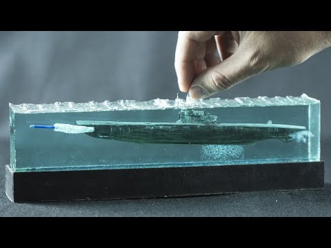Видео: Диорама подводной лодки. Как сделать морскую диораму субмарины с эпоксидной смолой