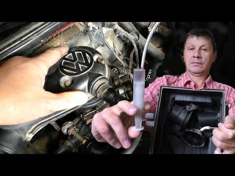 Видео: Троит? Как проверить заслонку горячий холодный моновпрыск Пассат Б3