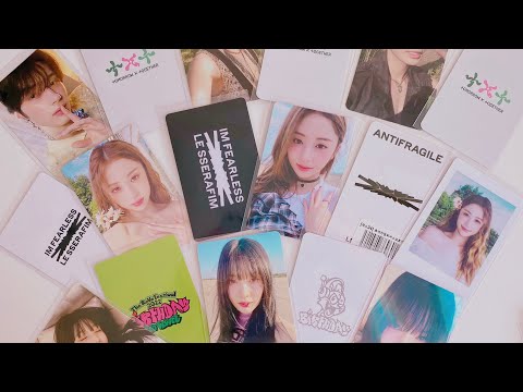 Видео: распаковка карт txt, le sserafim, ive, red velvet