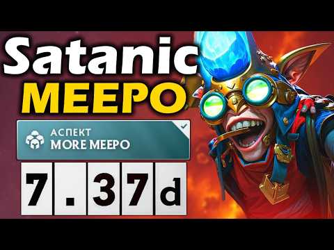 Видео: Сатаник на Мипо, Против Яторо! - Satanic Meepo 7.37 ДОТА 2