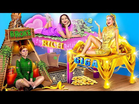 Видео: Мы построили секретные домики! Бедная vs богатая vs гига богатая!
