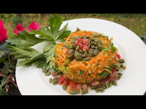 Видео: Տոնական երկու ընտիր աղցան մեկ տեսանյութում/ Դդումով աղցան/Салаты из тыквы/salad vegan