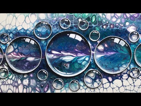 Видео: #087 EASY 3D BUBBLE Акриловая заливка для рисования