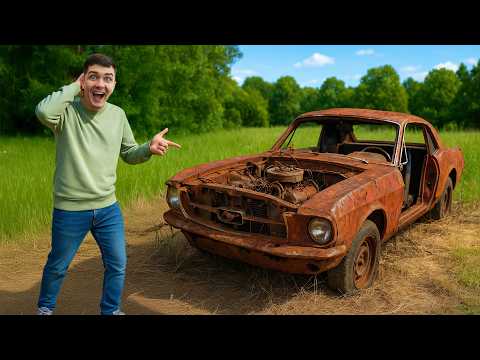 Видео: Оживляем ЗАБРОШЕННЫЙ АВТОМОБИЛЬ, который нашли в ЛЕСУ! Неужели это МУСТАНГ?!