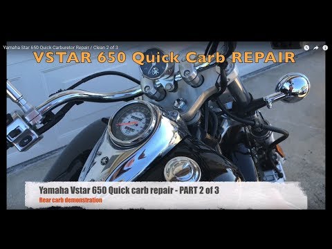 Видео: Быстрый ремонт/очистка карбюратора Yamaha Star 650 (2 из 3)