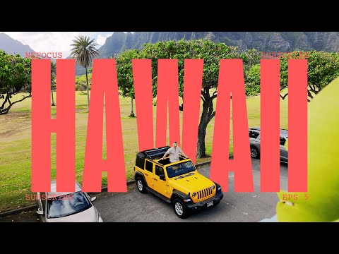 Видео: Гавайские пейзажи из окон Wrangler и Mustang.