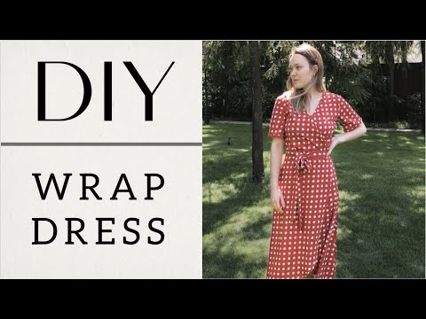 Видео: Как сшить платье на запах без выкройки | WRAP DRESS DIY