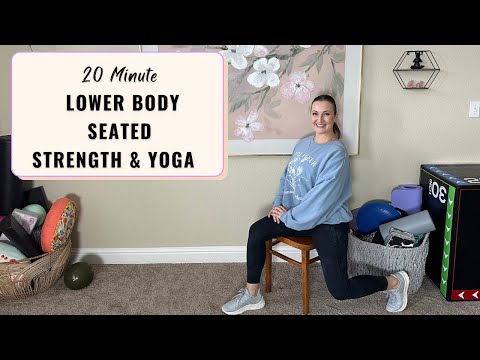 Видео: УПРАЖНЕНИЯ ДЛЯ УКРЕПЛЕНИЯ НОГ И ЙОГА ДЛЯ НИЖНЕЙ ЧАСТИ ТЕЛА: Мягкая тренировка на стуле для укрепл...