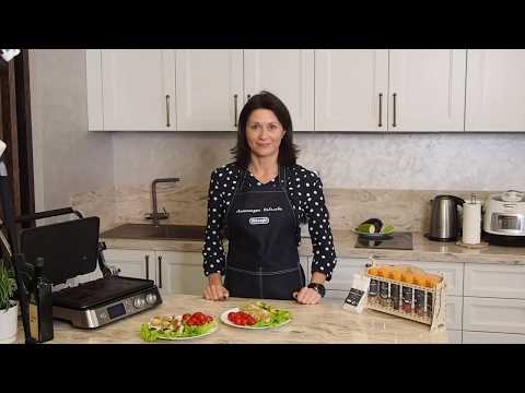 Видео: Шашлычки из куриного филе с овощами на Multigrill от Delonghi