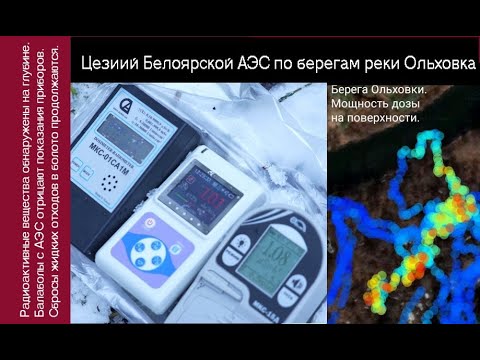 Видео: Цезий Белоярской АЭС по берегам речки Ольховка, загрязнения в глубине почвы - итоги зимней инспекции