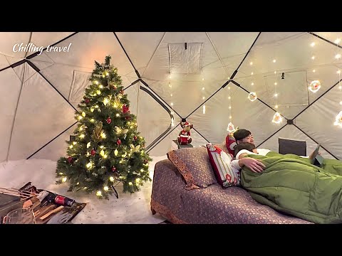 Видео: Ойд шинэ оноо угтлаа 🎄 New year camping in forest | ASMR real sounds