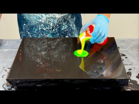 Видео: ЯРКИЕ ЦВЕТА~Деконструированная кольцевая заливка~Акриловая заливка~Абстрактное искусство~348