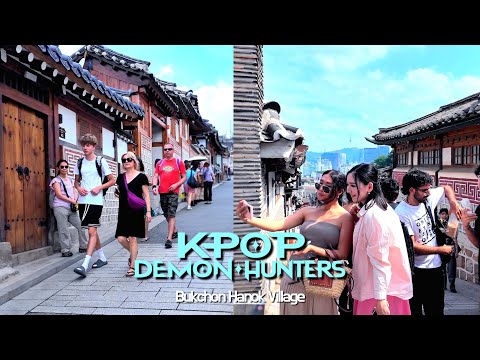 Видео: Bukchon Hanok Village ~ Прекрасная улица, где сочетаются традиции и современность | 4K