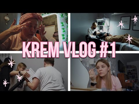 Видео: KREM VLOG #1 ~ собираюсь на работу ~ наращиваю ресницы ~ делаем бровное место