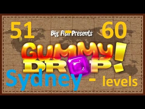 Видео: Конфетки! Gummy Drop! - Sydney - Сидней Level 51 - 60 ( 51 - 60 уровень ) прохождение +2 доп уровня