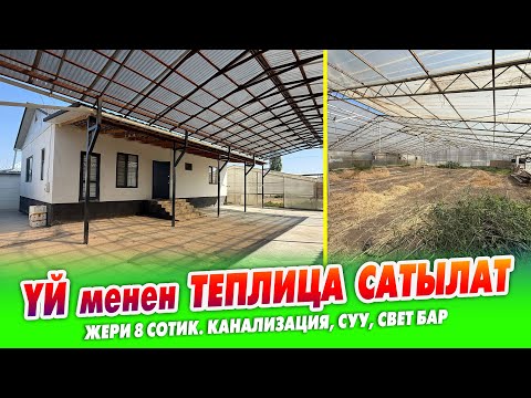 Видео: Жашоого даяр ҮЙ менен ТЕПЛИЦА сатылат ~ Жери 8 сотик. Канализация, суу, свет бар