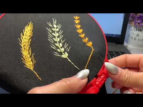 Видео: Вишивка колоска/ третій спосіб/ Урок 14/embroidery DIY