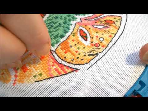 Видео: Вышивка. Бэкстич в две и одну нить. Как сделать, чтобы было красиво.